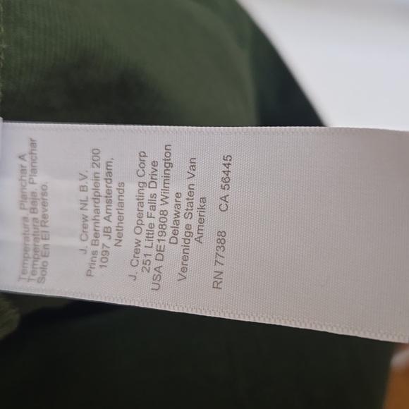 J.Crew Pine Green Corduroy Shirt Dress Belted Long Sleeve NWT Size 2 - Picture 15 of 17